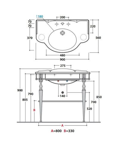 Консоль Globo Paestum PATC56cr