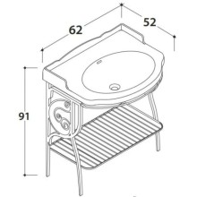 Консоль Globo Paestum PA127met.antico