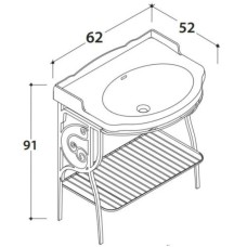 Консоль Globo Paestum PA127met.antico