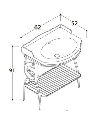 Консоль Globo Paestum PA127met.antico