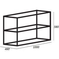 Консоль под раковину Cezares Cadro 100 CADRO-100/46/58-2C-SO-MET-ST Черная матовая