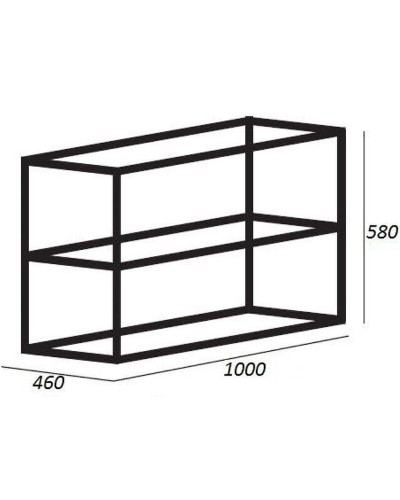 Консоль под раковину Cezares Cadro 100 CADRO-100/46/58-2C-SO-MET-ST Черная матовая