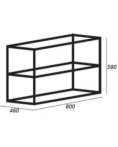 Консоль под раковину Cezares Cadro 80 CADRO-80/46/58-2C-SO-MET-ST Черная матовая
