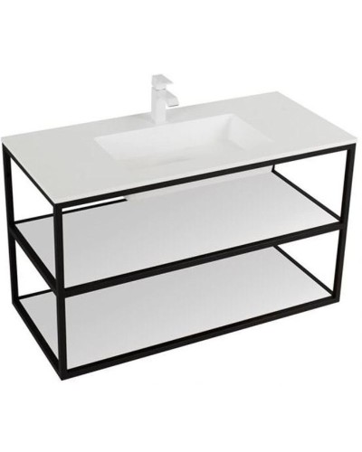 Консоль под раковину Cezares Cadro 90 CADRO-90/46/58-2C-SO-MET-ST Черная матовая