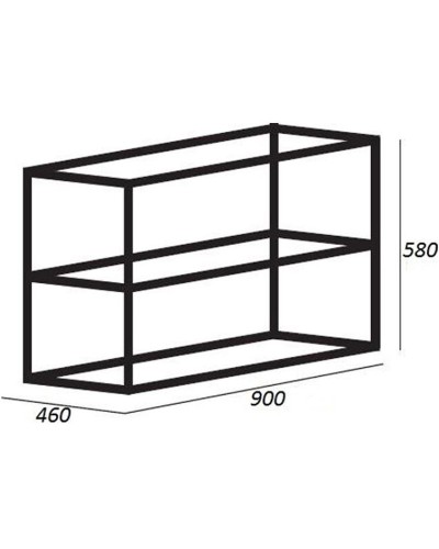Консоль под раковину Cezares Cadro 90 CADRO-90/46/58-2C-SO-MET-ST Черная матовая
