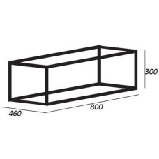 Консоль под раковину Cezares Cadro 80 CADRO-80/46/30-1C-SO-MET-ST Черная матовая