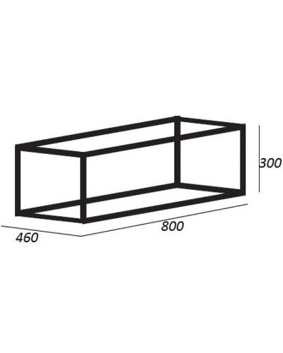 Консоль под раковину Cezares Cadro 80 CADRO-80/46/30-1C-SO-MET-ST Черная матовая