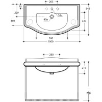 Консоль под раковину Migliore Bella 100 20711 Хром