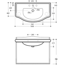 Консоль под раковину Migliore Bella 100 20711 Хром