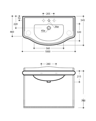 Консоль под раковину Migliore Bella 100 20711 Хром