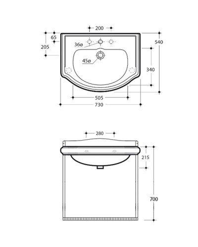 Консоль под раковину Migliore Bella 73 20712 Хром