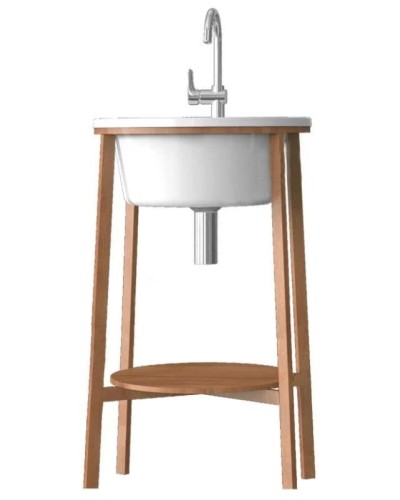 Консоль для раковины массив ясеня 51 см Belux Эмилия Н 50