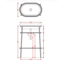 Консоль под раковину Artceram Fuori 60 ACA055 17 Черная матовая