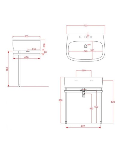Консоль для раковины Artceram Azuley AZA002 71