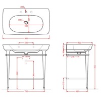 Консоль для раковины Artceram Civitas CIA009 71cr