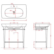 Консоль для раковины Artceram Civitas CIA009 71cr