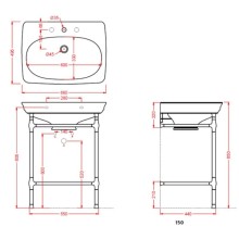 Консоль для раковины Artceram Civitas CIA002 71cr