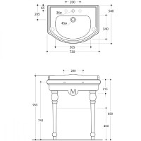 Консоль под раковину Migliore Bella 73 20698 Бронза