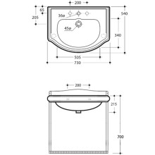 Консоль под раковину Migliore Bella 73 20722 Золото