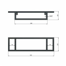 Консоль для раковины Grossman Метрис 50 105003 Черный