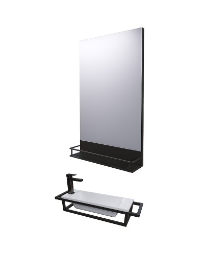 Консоль для раковины Grossman Метрис 50 105003 Черный