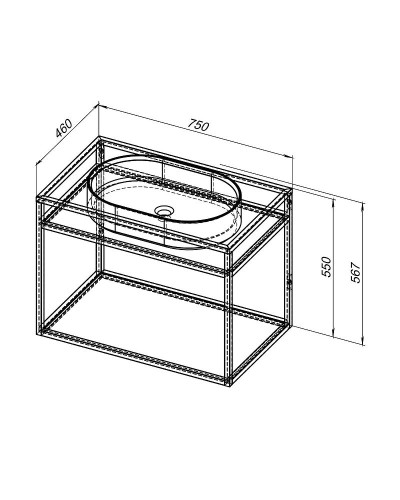 Консоль под раковину Allen Brau Liberty 75 1.33001.60 Медь браш