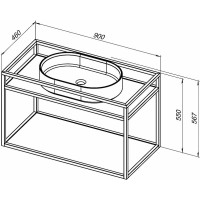 Консоль под раковину Allen Brau Liberty 90 1.33003.60 Медь браш