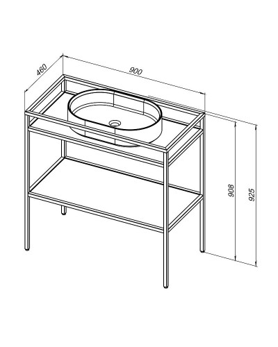 Консоль под раковину Allen Brau Liberty 90 1.33004.60 Медь браш