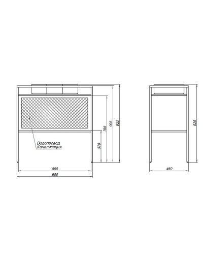 Консоль под раковину Allen Brau Liberty 90 1.33004.BB Черный браш