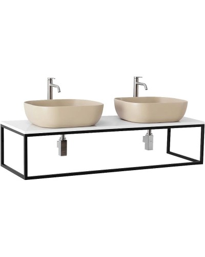 Консоль под раковину BelBagno Etna-Kraft 140 EK-140-ST подвесная Черная матовая