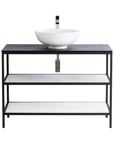 Консоль под раковину Cezares Cadro 100 CADRO-100/46/73-2C-PIA-MET-ST Черная матовая