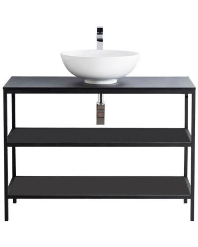 Консоль под раковину Cezares Cadro 100 CADRO-100/46/73-2C-PIA-MET-ST Черная матовая