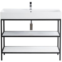 Консоль под раковину Cezares Cadro 100 CADRO-100/46/73-2C-PIA-MET-ST Черная матовая