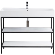 Консоль под раковину Cezares Cadro 100 CADRO-100/46/73-2C-PIA-MET-ST Черная матовая