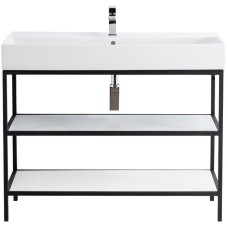 Консоль под раковину Cezares Cadro 100 CADRO-100/46/73-2C-PIA-MET-ST Черная матовая