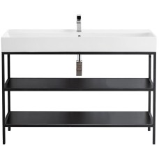 Консоль под раковину Cezares Cadro 120 CADRO-120/46/73-2C-PIA-MET-ST Черная матовая