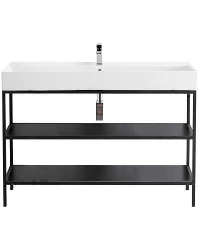 Консоль под раковину Cezares Cadro 120 CADRO-120/46/73-2C-PIA-MET-ST Черная матовая