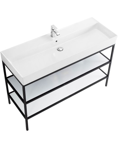 Консоль под раковину Cezares Cadro 120 CADRO-120/46/73-2C-PIA-MET-ST Черная матовая