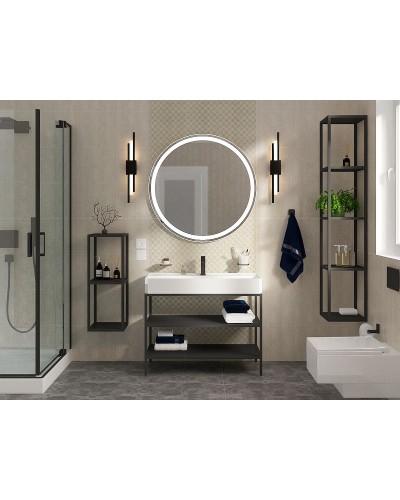 Консоль под раковину Cezares Cadro 120 CADRO-120/46/73-2C-PIA-MET-ST Черная матовая