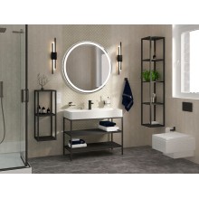 Консоль под раковину Cezares Cadro 120 CADRO-120/46/73-2C-PIA-MET-ST Черная матовая