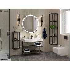 Консоль под раковину Cezares Cadro 120 CADRO-120/46/73-2C-PIA-MET-ST Черная матовая