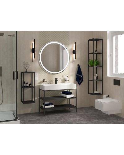 Консоль под раковину Cezares Cadro 120 CADRO-120/46/73-2C-PIA-MET-ST Черная матовая