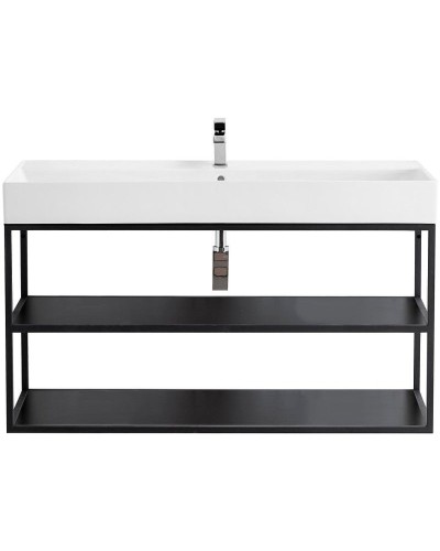 Консоль под раковину Cezares Cadro 120 CADRO-120/46/58-2C-SO-MET-ST Черная матовая