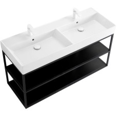 Консоль под раковину Cezares Cadro 120 CADRO-120/46/58-2C-SO-MET-ST Черная матовая