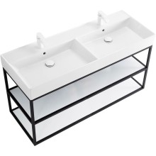 Консоль под раковину Cezares Cadro 120 CADRO-120/46/58-2C-SO-MET-ST Черная матовая