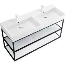 Консоль под раковину Cezares Cadro 120 CADRO-120/46/58-2C-SO-MET-ST Черная матовая