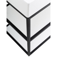 Консоль под раковину Cezares Cadro 120 CADRO-120/46/58-2C-SO-MET-ST Черная матовая