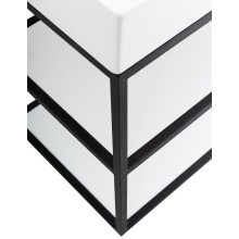 Консоль под раковину Cezares Cadro 120 CADRO-120/46/58-2C-SO-MET-ST Черная матовая