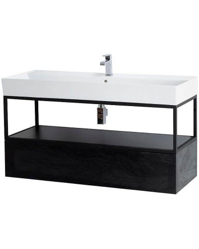 Консоль под раковину Cezares Cadro 120 CADRO-120/46/30-1C-SO-MET-ST Черная матовая