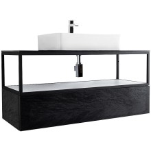 Консоль под раковину Cezares Cadro 120 CADRO-120/46/30-1C-SO-MET-ST Черная матовая